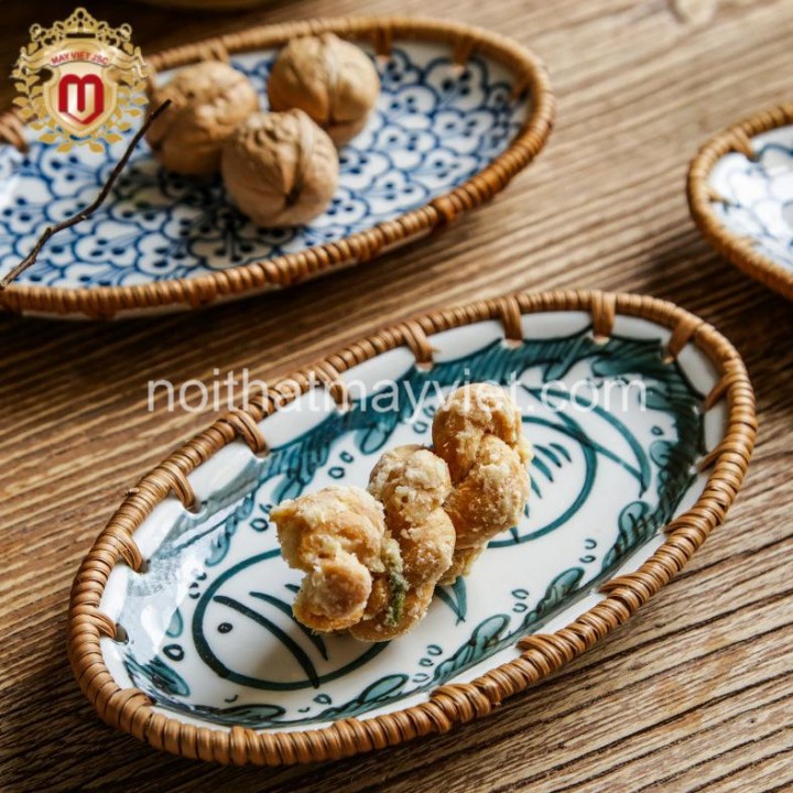 Khay Đựng Đồ Mây Tre KDMT006